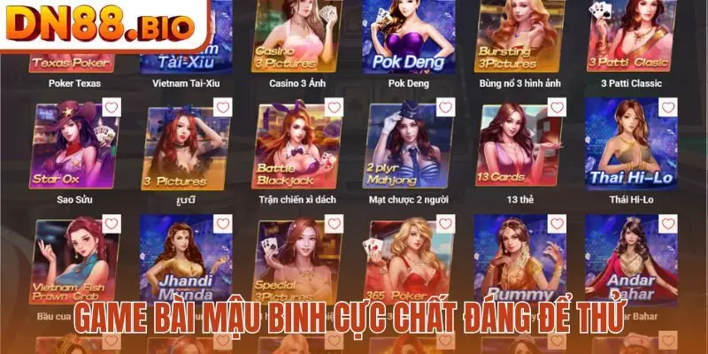 Game bài Mậu Binh cực chất đáng để thử