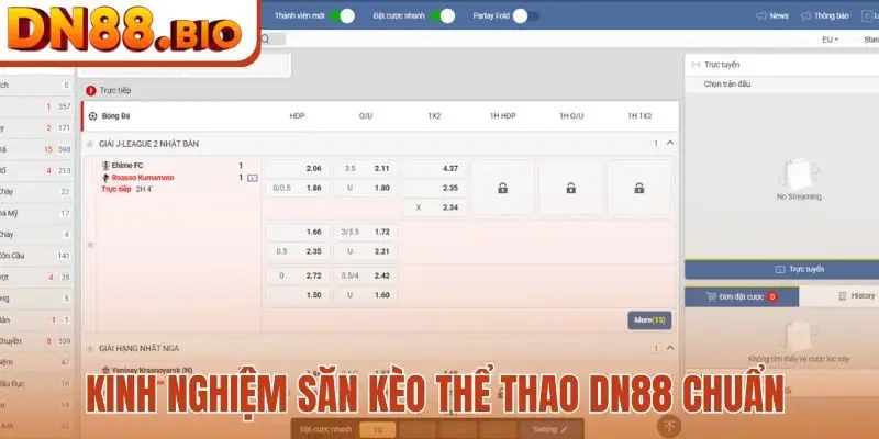 Kinh nghiệm săn kèo thể thao DN88 chuẩn