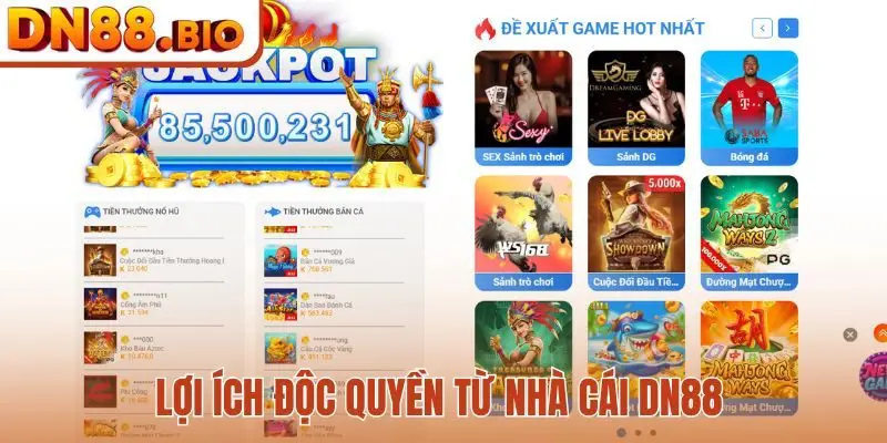 Lợi ích độc quyền từ nhà cái DN88