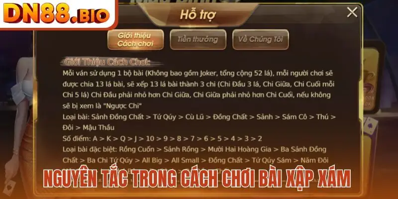 Nguyên tắc trong cách chơi bài Xập Xám