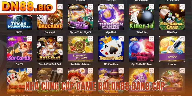 Nhà cung cấp game bài DN88 đẳng cấp