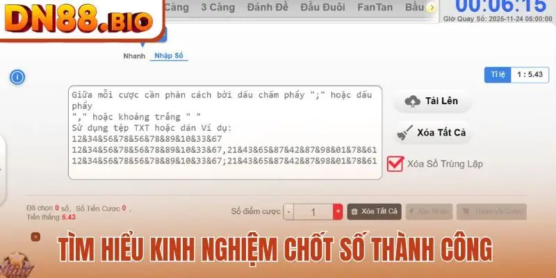Tìm hiểu kinh nghiệm chốt số thành công