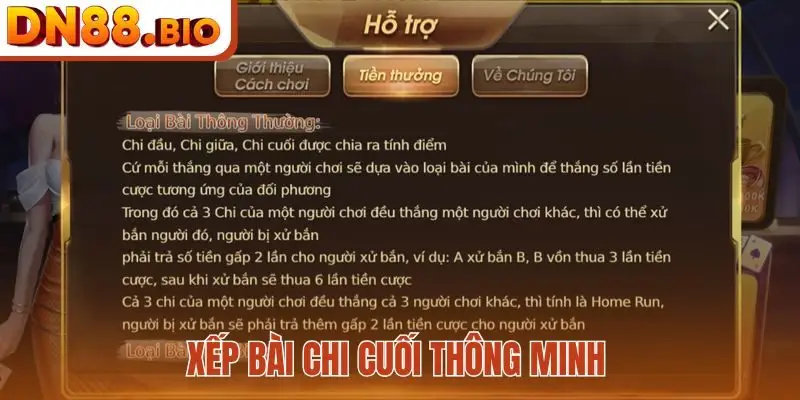 Xếp bài chi cuối thông minh